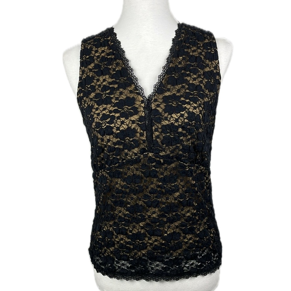 Black Lace Babydoll Top Size M Y2K Grunge Whimsigoth Fairy Romantic Gothic Emo